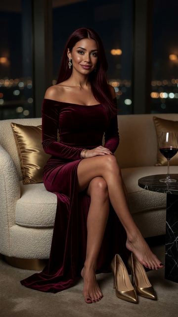 Under a full Halloween moon, Lilith casts a little burgundy magic.